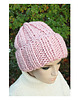 czapki damskie Czapka  beanie z wełną pudrowy róż 2