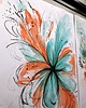 grafiki i ilustracje Dyptyk abstrakcja kwiaty Obraz akwarela papier 2x30x42cm 2