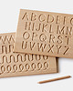 gry edukacyjne dla dzieci Drewniany alfabet ze szlaczkami do nauki pisania 6