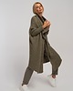 kardigany damskie Długi kardigan w kolorze khaki 1