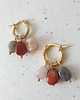 kolczyki z kamieniami Kolczyki TRIO jaspis czerwony, labradoryt, kamień słoneczny 2