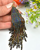 kolczyki szklane Nindhan, brązowo-niebieskie "indiańskie" kolczyki, beading 3
