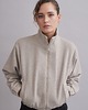 kurtki damskie 100% wełniana Kurtka bomber Aspen look melanżowy beż z wąskim rękawem 2