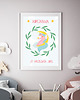 obrazy i plakaty do pokoju dziecięcego Plakat JEDNOROŻEC z imieniem dla dziewczynki unicorns 3