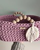 kosze do przechowywania Kosz Mojżesza boho dla lalek organizer na pieluszki  pojemnik na zabawki 20X30 5