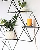 półki Metalowa ażurowa półka geometryczna HEXA 8