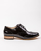 półbuty damskie Skórzane półbuty jazzówki Zapato model 246 czarny lakier 2