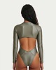 stroje kąpielowe i kostiumy kąpielowe damskie Temara Swim & Surf Suit Golden Olive Kostium jednoczęściowy 1