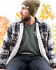 czapki i kapelusze męskie Oliwkowa Czapka Beanie z podwójnym brzegiem 2