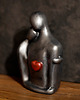 figurki i rzeźby Rzeźba z gipsu, Jesteś Moim Skarbem, srebrno-czerwona, wys. 12,5 cm 1