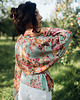 bluzki kimonowe damskie Kimono Flower Turkus SHORT 9