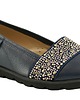 baleriny damskie Mokasyny Skórzane  wszyta gumka z ozdobnymi dżetami  (4455) 2