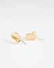 kolczyki złote Kolczyki złote 16k Gold Plated Leaf Shaped Studs 3