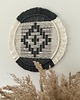 makramy Geometryczna makrama Aztec grafit 1