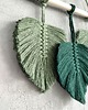 makramy Makrama Liście Ciemna Zieleń Ozdoba Ścienna Urban Jungle Boho 30x30 cm 5