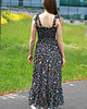 sukienki maxi damskie Sukienka długa maxi na ramiączkach w kwiatki 1