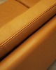 sofy i szezlongi Sofa skórzana pomarańczowa, duński design, lata 70, produkcja: Dania 4