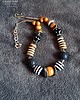 korale Biało-czarno-beżowy oryginalny naszyjnik mix w stylu boho handmade prezent 1