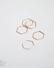 pierścionki złote Rose Gold Plated Hexagon Shape Ring 2