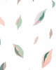 naklejki ścienne do pokoju dziecka Tapeta dla dzieci White Leaves 3
