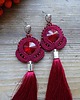 kolczyki soutache Bordowe - kolczyki sutasz z chwostami 4