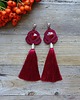 kolczyki soutache Bordowe - kolczyki sutasz z chwostami 1