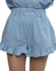 szorty damskie Szorty bawełniane z falbanką "Candy w kolorze niebieskim 1