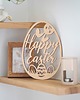 ozdoby wielkanocne Happy Easter - drewniane jajko wielkanocne 1
