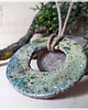 wisiory Wisior ceramiczny "0" różowo - zielony, dwustronny 5