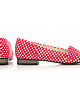 baleriny damskie SKÓRZANE BALERINKI ZAPATO 025 CZERWONE KWADRATY 1