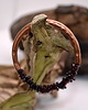 bransoletki - inne Bransoletka miedziana handmade z koralikami: granat 2