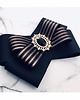 broszki Czarna Brosza z paskami Rose Gold 1
