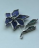 broszki Broszka witrażowa Kwiat Clematis Witraż Tiffany 2