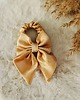 gumki do włosów Gumka jedwabna, scrunchie, frotka z kokardą ciepłe złoto 1