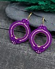kolczyki soutache Kolczyki sutasz fioletowe kółka Jolly lekkie okrągłe romantyczne 2