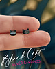 kolczyki szklane Black Cat - kolczyki z masy perłowej 1