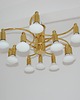 lampy wiszące Mosiężny żyrandol Helestra vintage 6