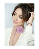 chokery Liliowy choker z jedwabiu 5
