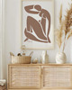 plakaty PLAKAT kobieta, Matisse, ilustracja, grafika brązowy 4