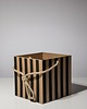 skrzynki, kufry i pudła Bag Box Torba tekturowa 22x22x22 cm pasy czarne 2
