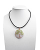 naszyjniki - inne Naszyjnik - drzewko życia - tree of life - Kryształ Górski i Peridot 1