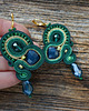 kolczyki soutache Isobelle - zielone kolczyki soutache 4