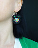 komplet biżuterii Folkowy komplet soutache -łowickie wzory. 3
