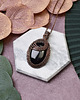 wisiory Miedziany wisiorek wire wrapping z czarnym onyksem #441 2
