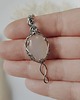 wisiory Naszyjnik Chalcedon 'Vilya' stal chirurgiczna wisiorek handmade wirewrapping 5