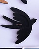 Ozdoby na ścianę Jaskółki drewniany dekor/ black 2
