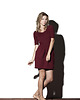 sukienki midi damskie Peach Dress • bordo 1