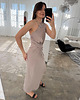 sukienki midi damskie Sukienka Linea taupe 5