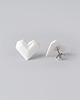 kolczyki ceramiczne Kolczyki z Porcelany Origami Serce Białe 2
