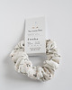 gumki do włosów Lniana gumka do włosów (scrunchie) ze wzorem w kwiaty 1